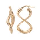 Sterling Silver Hollow Infinity Drop Earrings, Women's, Gold
