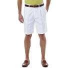 Men's Haggar Pleated Oxford Shorts, Size: 42, White, Comfort Wear