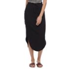 Juniors' So&reg; Curved Hem Midi Skirt, Teens, Size: Xs, Black