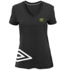 Women's Umbro Flank Short Sleeve Top, Size: Small, Black