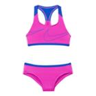 Girls 7-14 Nike Racerback Macro Swoosh Sport Bikini Top & Bottoms Swimsuit Set, Size: 8, Purple