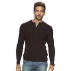 Men's Marc Anthony Slim-fit Solid Lux Henley, Size: Large, Drk Purple