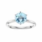 Lc Lauren Conrad 10k White Gold Blue Topaz Ring, Women's, Size: 8