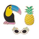 Lc Lauren Conrad Toucan, Pineapple & Sunglasses Pin Set, Women's, Multicolor