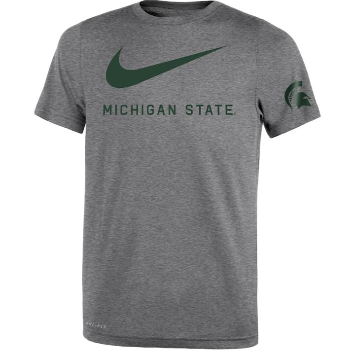 Boys 8-20 Nike Michigan State Spartans Legend Dna Tee, Size: L 14-16, Grey