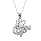 Insignia Collection Sterling Silver I Love My Cop Pendant Necklace, Women's, Size: 18, Multicolor