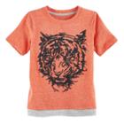 Boys 4-7x Sonoma Goods For Life&trade; Textured Layered Hem Graphic Tee, Size: 5, Orange