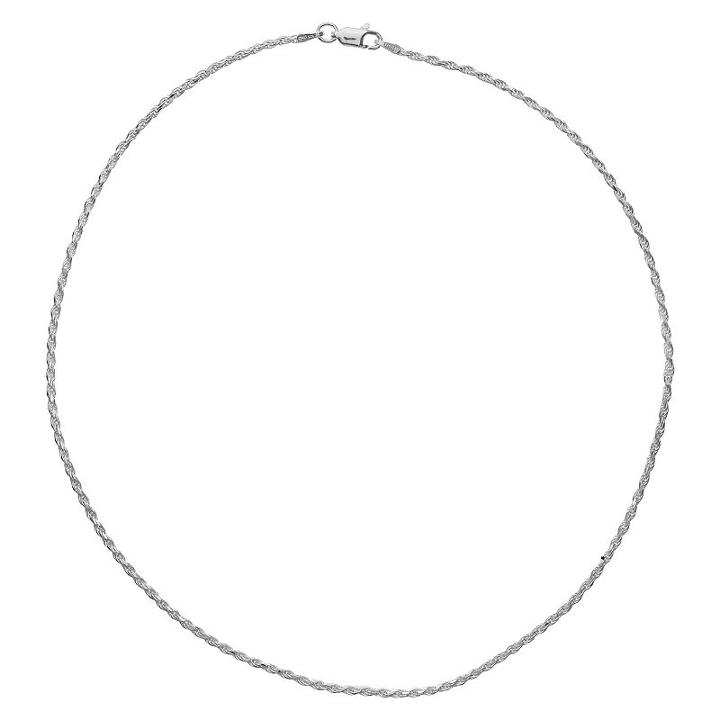 Primrose Sterling Silver Rope Chain Necklace, Women's, Size: 16, Grey