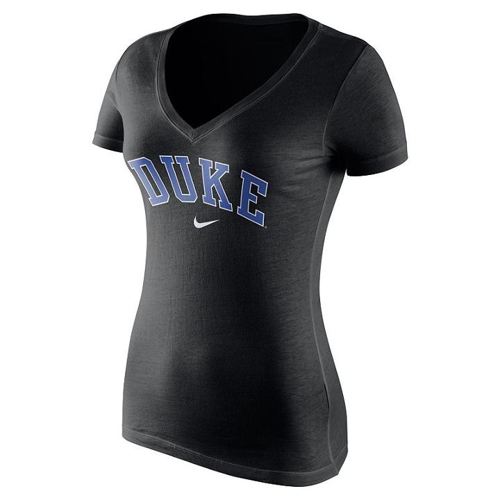 Women's Nike Duke Blue Devils Wordmark Tee, Size: Xxl, Black