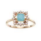 Lc Lauren Conrad Mint Green & Cubic Zirconia Ring, Women's, Size: 7, Lt Green