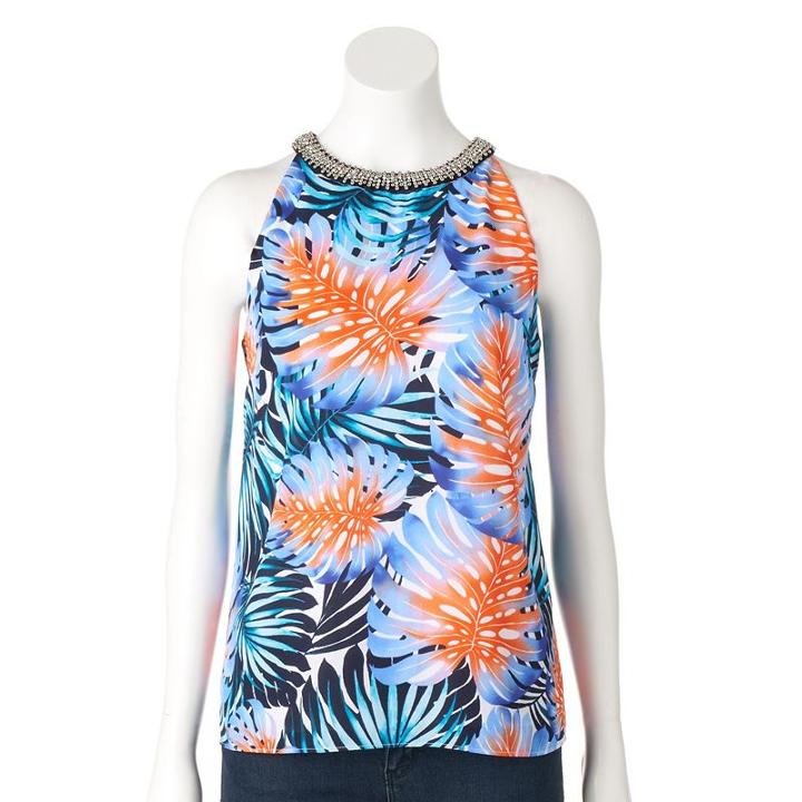 Women's Jennifer Lopez Beaded Tank, Size: Xs, Med Blue