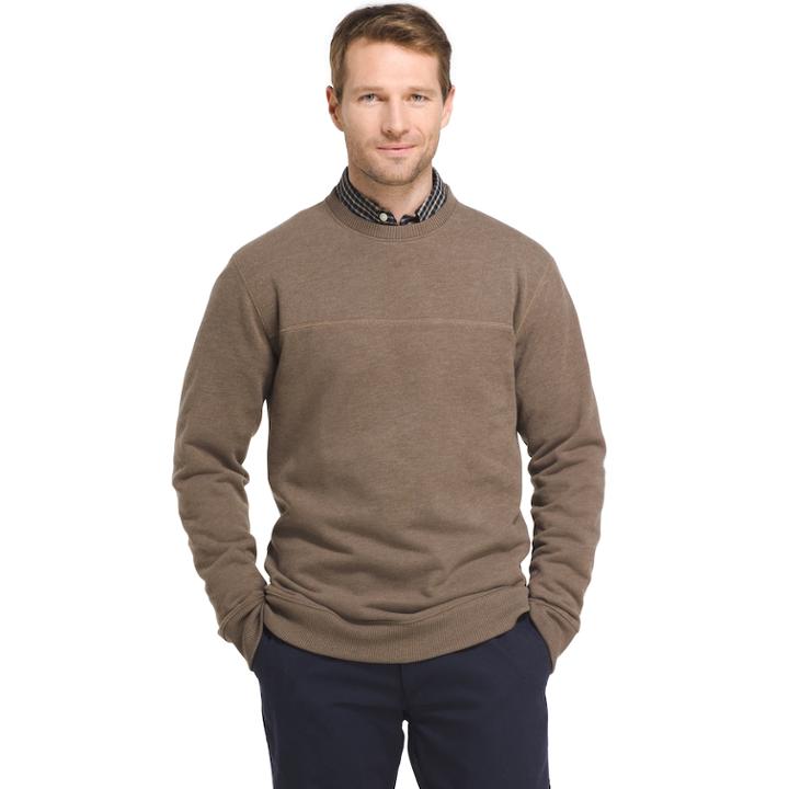 Big & Tall Arrow Classic-fit Sueded Fleece Crewneck Sweater, Men's, Size: Xl Tall, Red/coppr (rust/coppr)