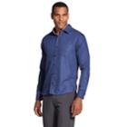 Men's Van Heusen Never Tuck Slim-fit Button-down Shirt, Size: Small, Blue
