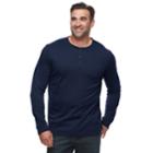 Big & Tall Croft & Barrow&reg; Classic-fit Easy-care Henley, Men's, Size: 4xl Tall, Dark Blue