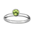 Stacks And Stones Sterling Silver Peridot Stack Ring, Women's, Size: 7, Green