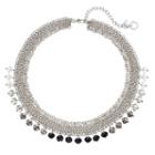 Simply Vera Vera Wang Ombre Shaky Bead Mesh Chunky Necklace, Women's, Black