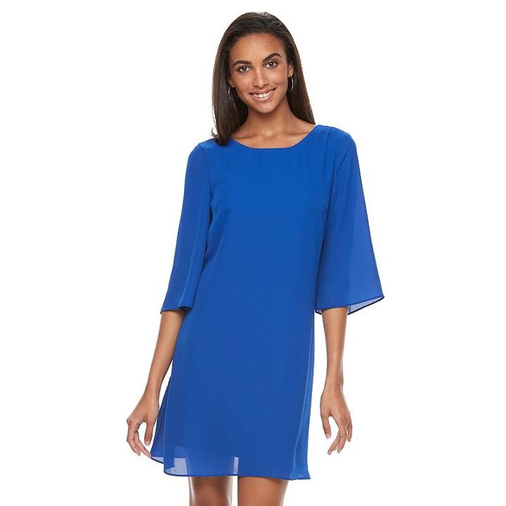 Women's Apt. 9&reg; Strappy Cutout Shift Dress, Size: 14, Blue