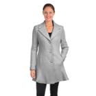 Women's Fleet Street Flounce Wool-blend Coat, Size: Medium, Grey