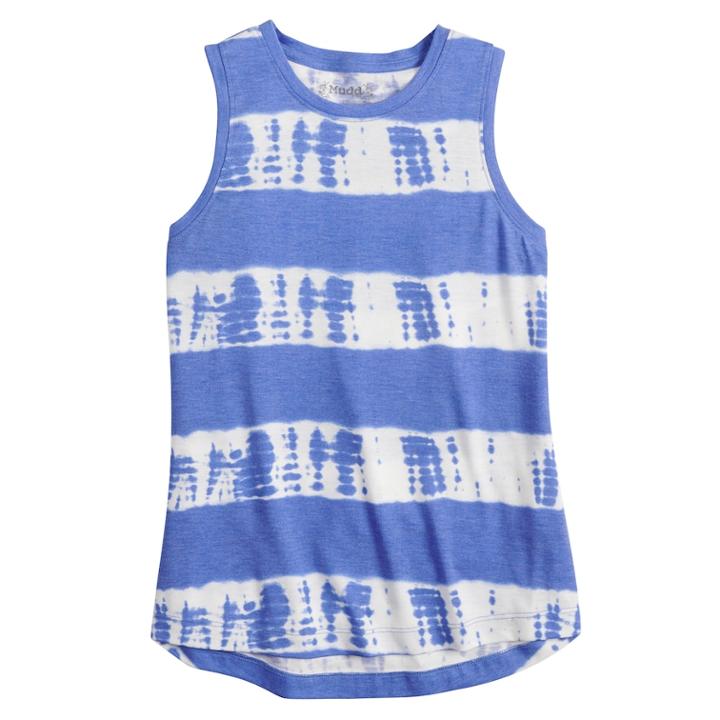 Girls 7-16 & Plus Size Mudd&reg; High-low Swing Tank Top, Size: 18 1/2, Med Blue