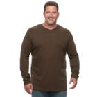Big & Tall Croft & Barrow&reg; Classic-fit Stretch Performance V-neck Tee, Men's, Size: Xl Tall, Dark Brown