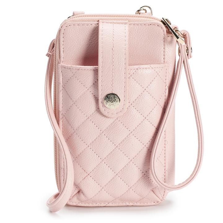 Apt. 9&reg; Jacqui Quilted Crossbody Wallet, Women's, Beig/green (beig/khaki)