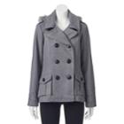 Juniors' Urban Republic Wool Double-breasted Peacoat, Teens, Size: Xl, Med Grey