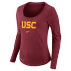 Women's Nike Usc Trojans Slubbed Dri-fit Tee, Size: Medium, Red