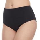 Women's Apt. 9&reg; Tummy Control Midrise Scoop Bikini Bottoms, Size: Large, Black