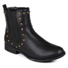 Journee Collection Bend Women's Studded Chelsea Boots, Girl's, Size: 6.5, Black