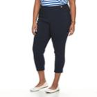 Plus Size Napa Valley Pull-on Ankle Pants, Women's, Size: 16 W, Blue (navy)