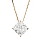 Forever Brilliant 3 1/3 Carat T.w. Lab-created Moissanite 14k Gold Pendant Necklace, Women's, Size: 18, White