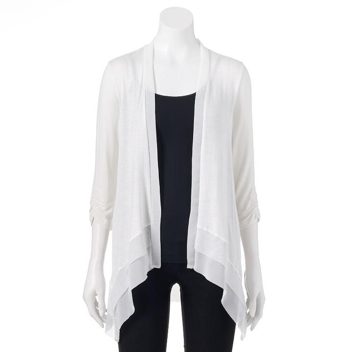 Women's Ab Studio Ruched Cardigan, Size: Regular, Ovrfl Oth