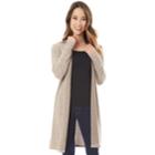 Juniors' Iz Byer Hooded Duster Cardigan, Teens, Size: Xs, Natural