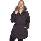 Plus Size Halitech Faux-fur Hooded Anorak Cotton Parka, Women's, Size: 1xl, Grey