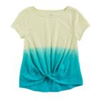 Girls 7-16 So&reg; Knot Front Tee, Size: 10, Turquoise/blue (turq/aqua)
