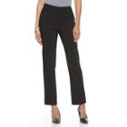 Women's Dana Buchman Straight-leg Pull-on Pants, Size: 6, Black