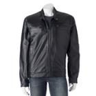 Men's Vintage Leather Leather Racer Jacket, Size: Xl, Black