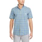 Men's Chaps Classic-fit Plaid Poplin Easy-care Button-down Shirt, Size: Small, Yellow