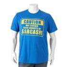 Big & Tall Caution May Contain Trace Amounts Of Sarcasm Tee, Men's, Size: L Tall, Blue Other