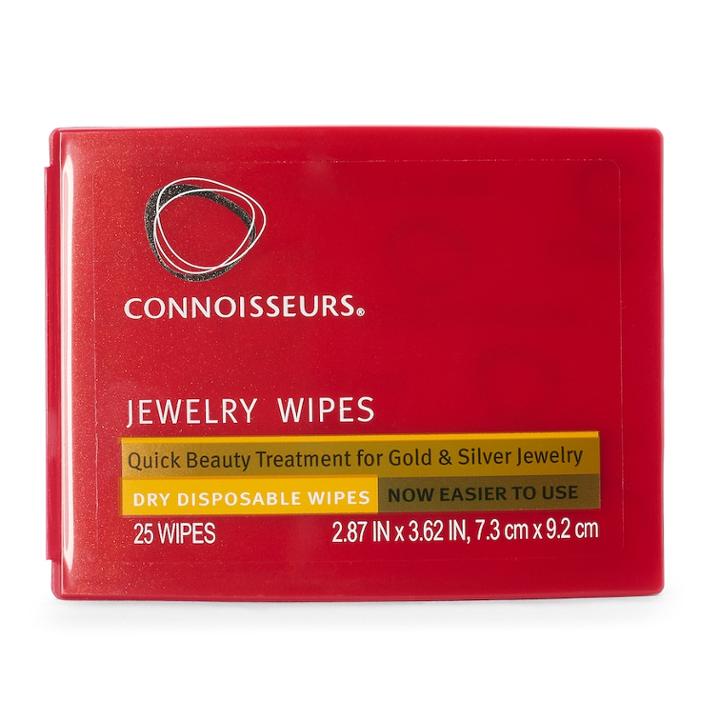 Connoisseurs Gold & Silver Jewelry Dry Disposable Wipes, Red