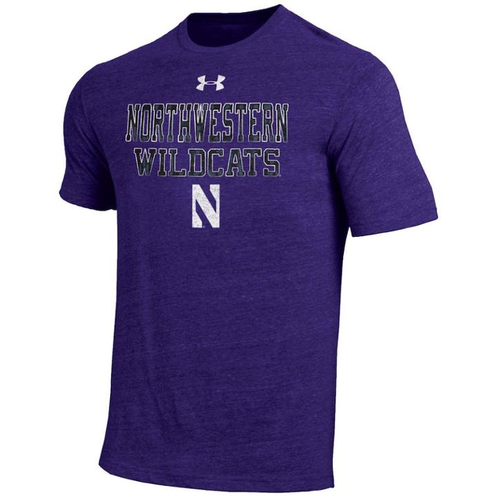 Men's Under Armour Northwestern Wildcats Heathered Tee, Size: Large, Purple
