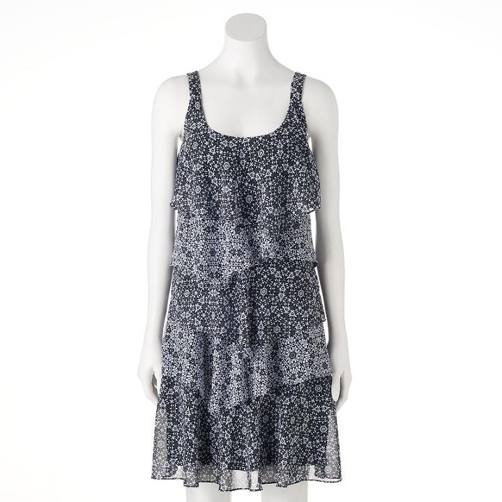 Women's Bethany Tiered Shift Dress, Size: Small, White Oth
