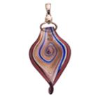 Wearable Art Swirl Glass Pendant, Women's, Purple