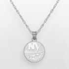 Logoart New York Islanders Sterling Silver Logo Pendant, Women's, Size: 18, Grey