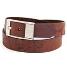 Men's Arkansas Razorbacks Brandish Leather Belt, Size: 32, Brown