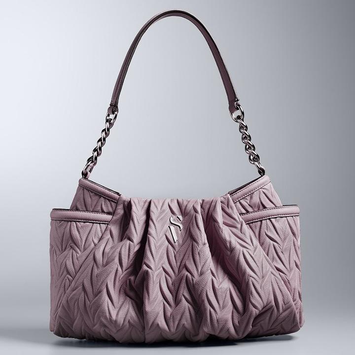 Simply Vera Vera Wang Alicia Pleated Hobo, Women's, Lt Purple