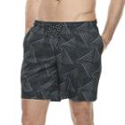 Men's Marc Anthony Slim-fit Stretch Swim Trunks, Size: 36, Black