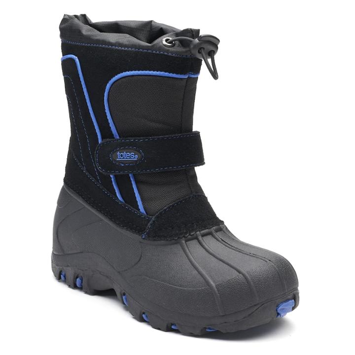 Totes Trent Toddler Boys' Winter Boots, Size: 6 T, Black
