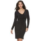 Women's Jennifer Lopez Twist Sheath Dress, Size: Small, Black