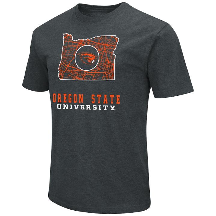 Men's Oregon State Beavers State Tee, Size: Large, Drk Orange